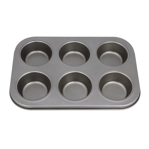 Forma Pão de Queijo 6 Cavidades Antiaderente Preta – Cupcake, Empada e Petit Gateau