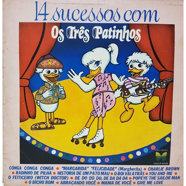 VINIL Os Três Patinhos 14 Sucessos com Os Três Patinhos