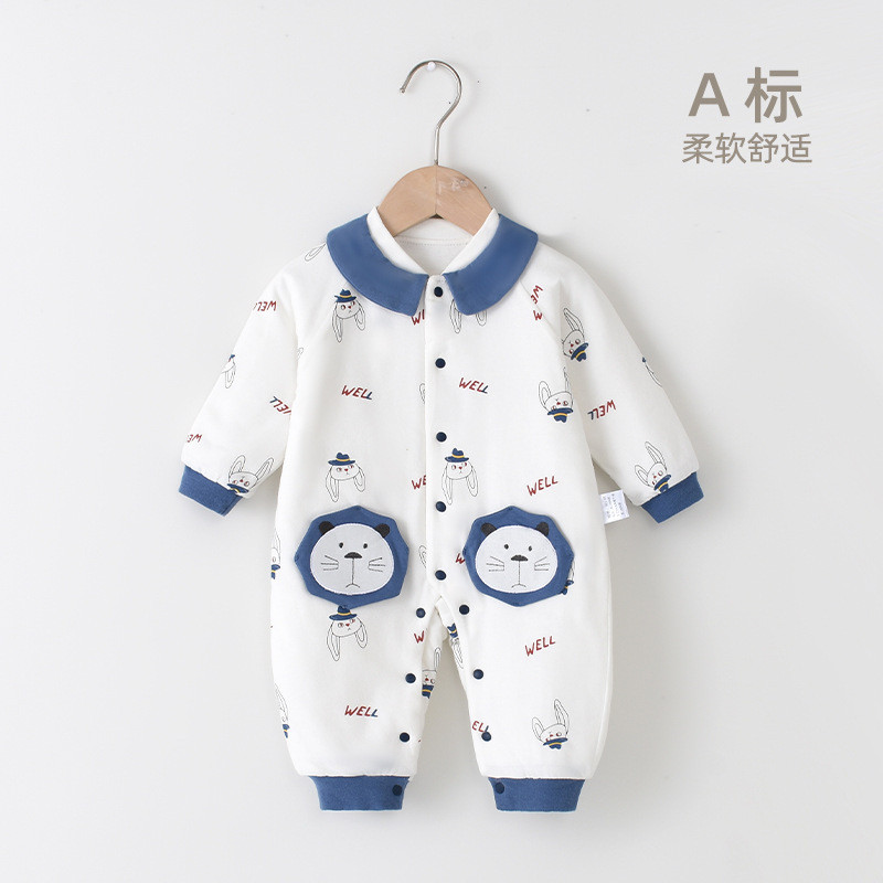 Macacão de bebê outono inverno roupas recém-nascidos algodão fino bebê quente macacão acolchoado pijamas macacão All-Mat