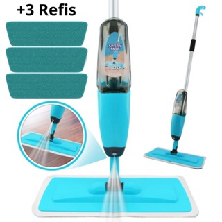 Mop Spray Magico Com Reservatorio Rodo De Limpeza + 3 Refis de MicroFibra em Oferta na Shopee