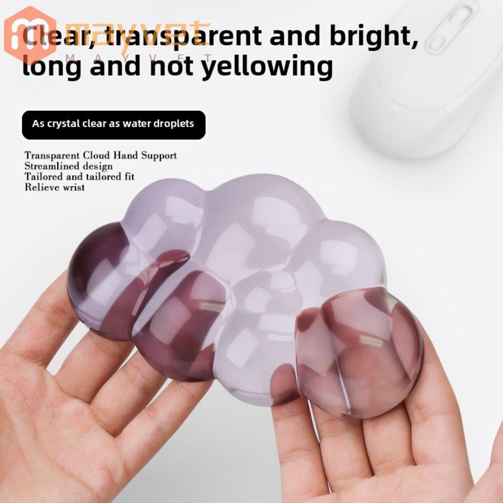 Descanso De Pulso Para Teclado MAYVET , Suporte De Silicone Transparente Alívio Da Dor , Almofada Ergonômica Em Formato 