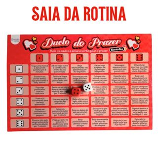 Jogo Tabuleiro Erótico Duelo do Prazer Romântico 36 Desafios + 2 Dados Diversão ao Cubo Sex Shop em Oferta na Shopee