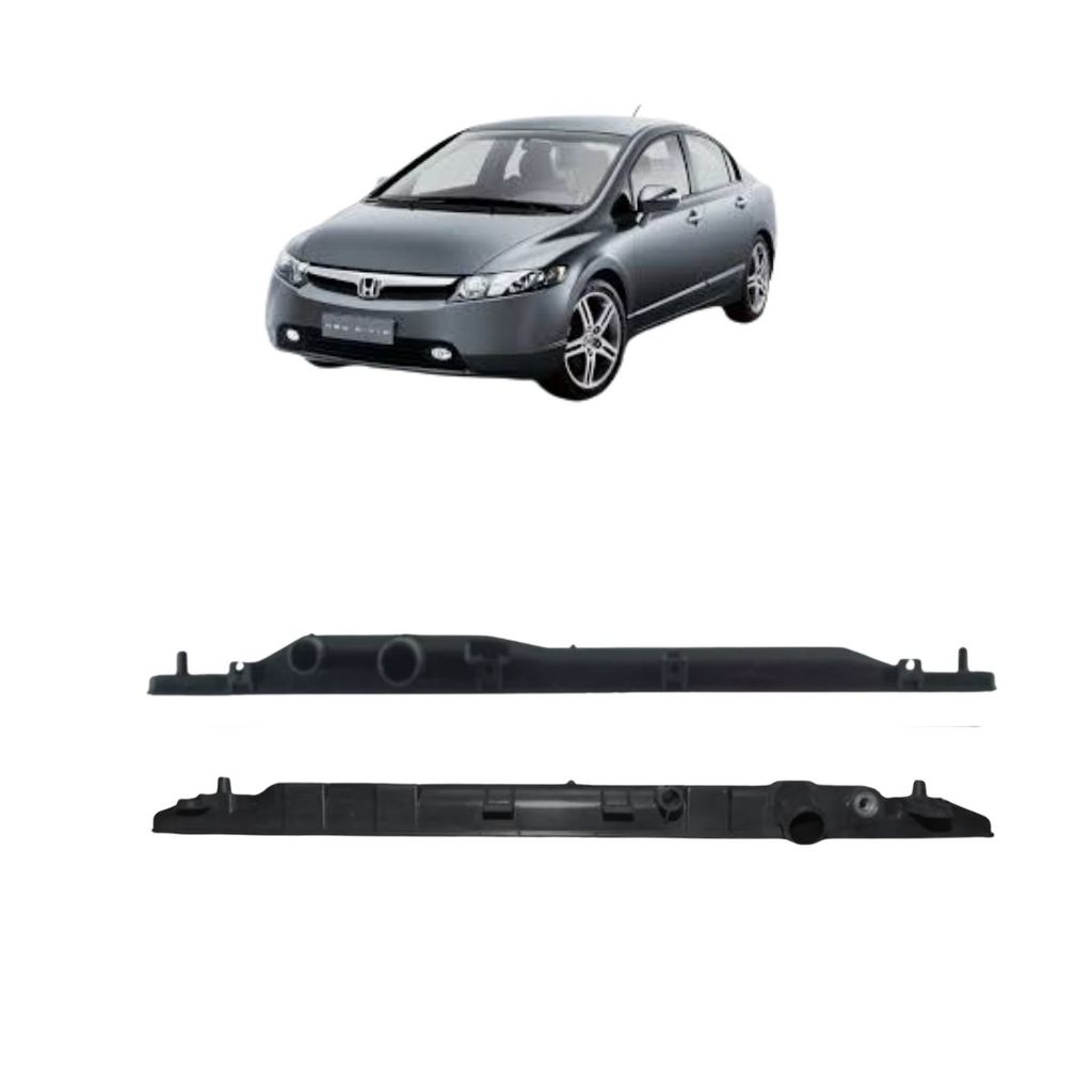 Kit Caixa Plástica Do Radiador New Civic Superior E Inferior