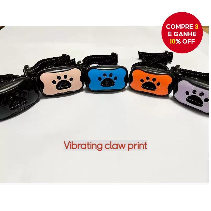  Dispositivo anti-latido por vibração, inteligente para animais de estimação, ajuste automático, carregamento, círculo