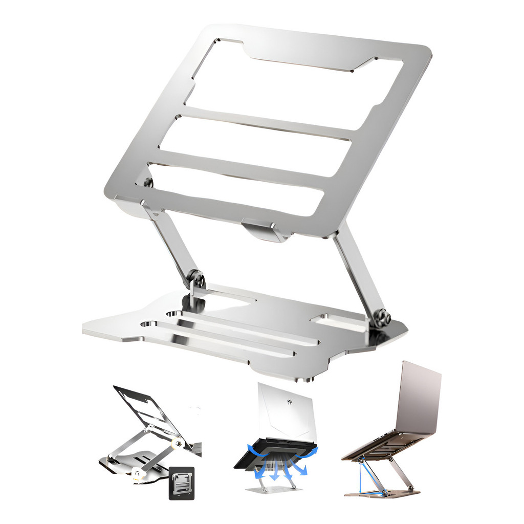 Suporte De Notebook Articulado Dobrável Ergonomico Alumínio