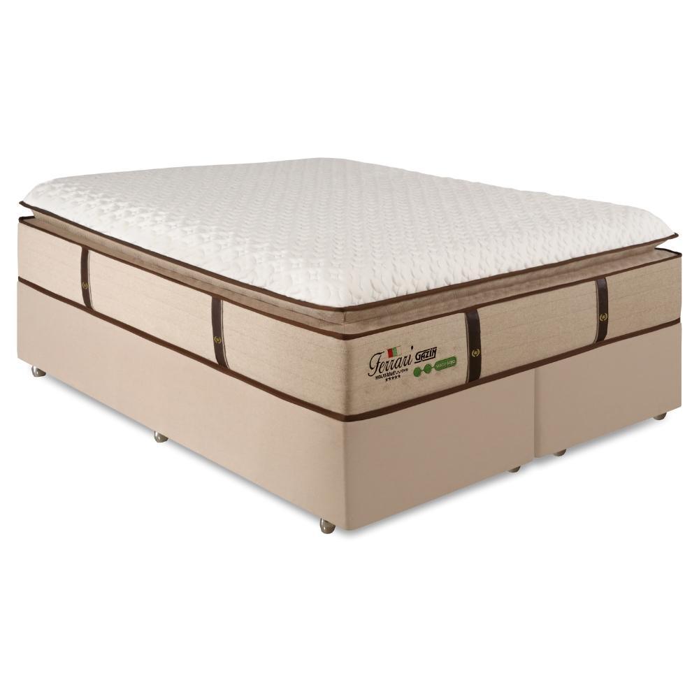 Cama Box Colchão Queen Gazin Ferrari Premium Molas Ensacadas e Pillow top 158x198x71cm