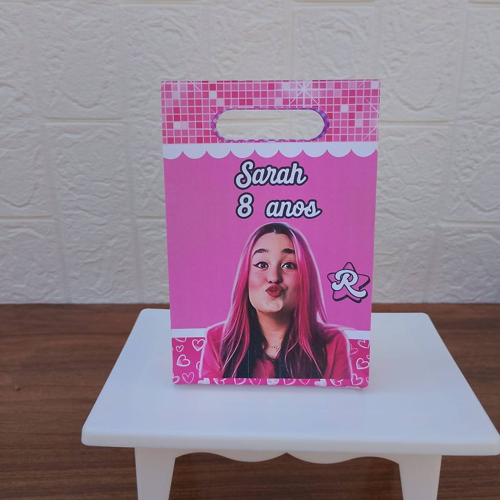 PEGUE E MONTE FESTA ANIVERSARIO Lembrancinha Sacolinha PP Personalizada Boca de Palhaço EMILLY VICK EMILI