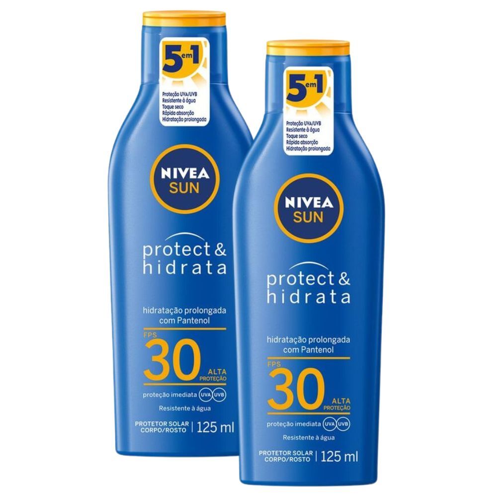 Kit 2 Protetor Solar Nivea Sun Protect & Hidrata FPS 30 Loção 125ml