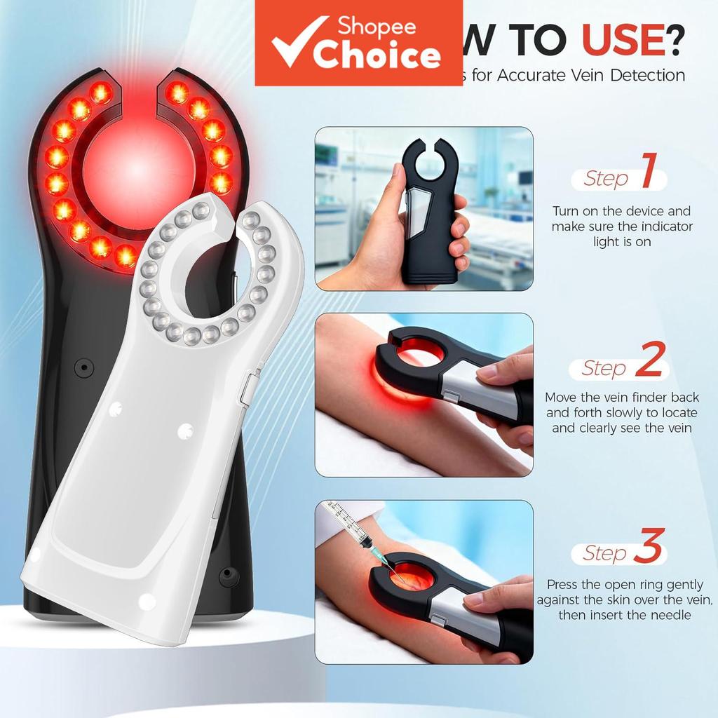 Localizador De Veias Recarregável Para Acesso IV E Luz Ajustável De Flebotomia Todos Os Tipos De Pele