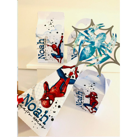 Kit Personalizados HOMEM ARANHA PEGUE E MONTE  Lembrancinhas para festa/Aniversário
