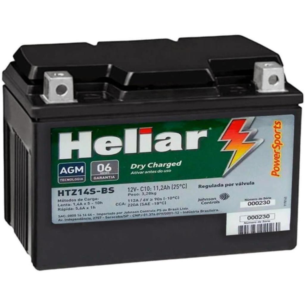 Bateria Honda Xl 700V Transalp 2011 a 2014 HELIAR HTZ14S-BS