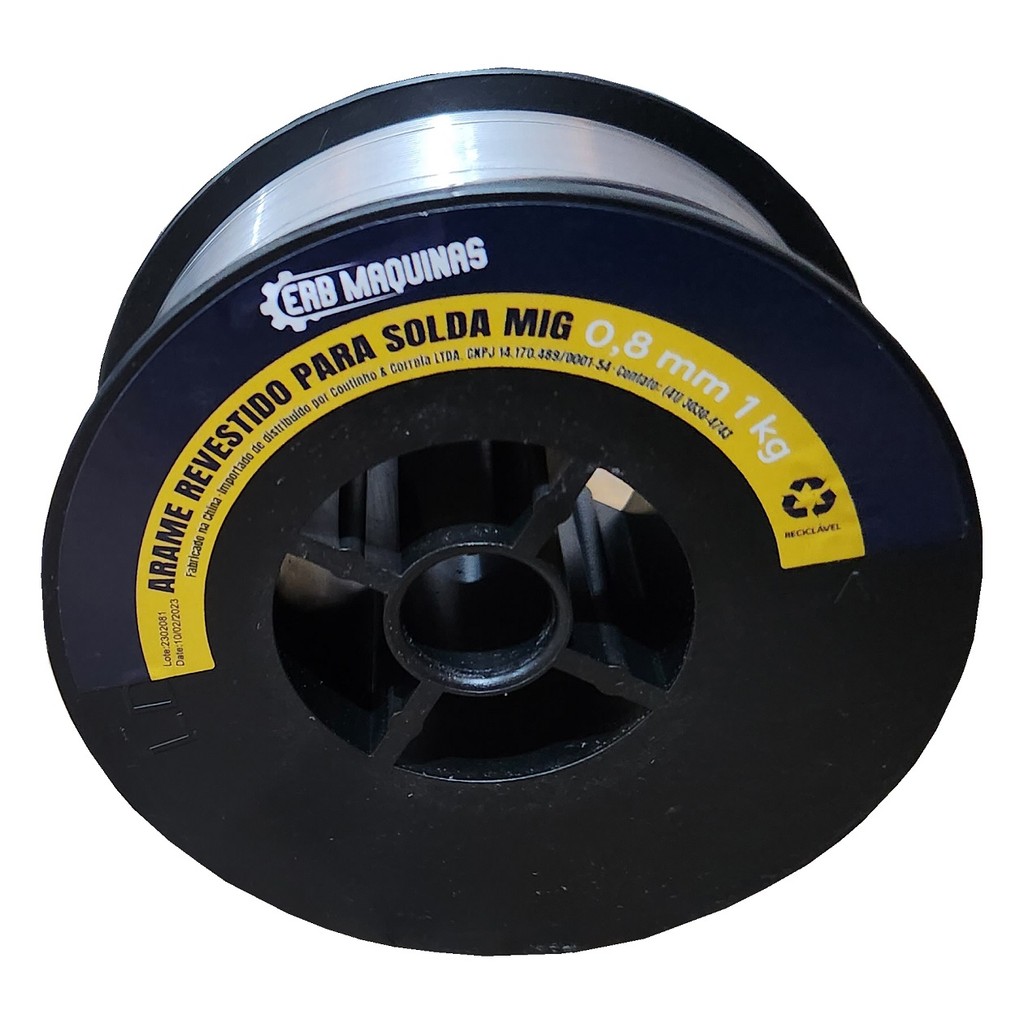 Arame de Solda 1kg 0.8mm Para Maquina Mig Sem Gás Erbmaquinas em Oferta na Shopee