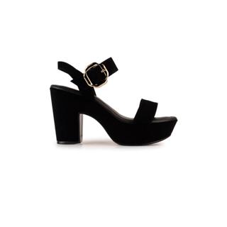 Sandália Meia Pata Bebecê Casual Salto Bloco Alto Detalhe Maxi Fivela em Oferta na Shopee