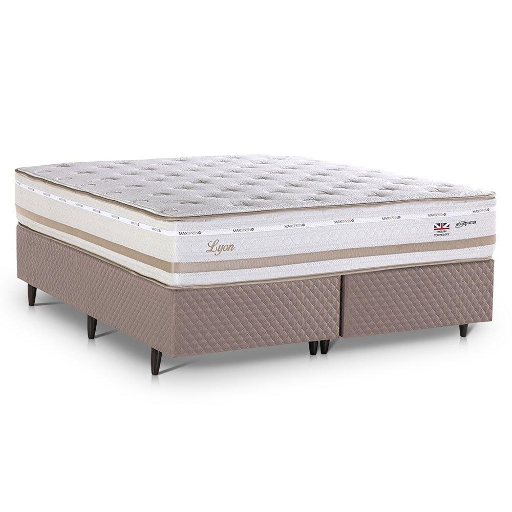 Cama Box King Herval Lyon, Molas Maxspring, 70x193x203 cm