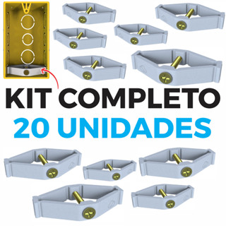 Kit Salva Caixinha De Luz  P/ Tomada Interruptor Elétrico  Reparo Instalação Salva Caixas de Parede em Oferta na Shopee