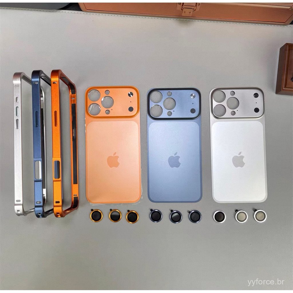 Mudança 3 Em 1 Para Capa iPhone 17 Pro Max 13141516 Pôr Do Sol Laranja Azul Prata em Oferta na Shopee