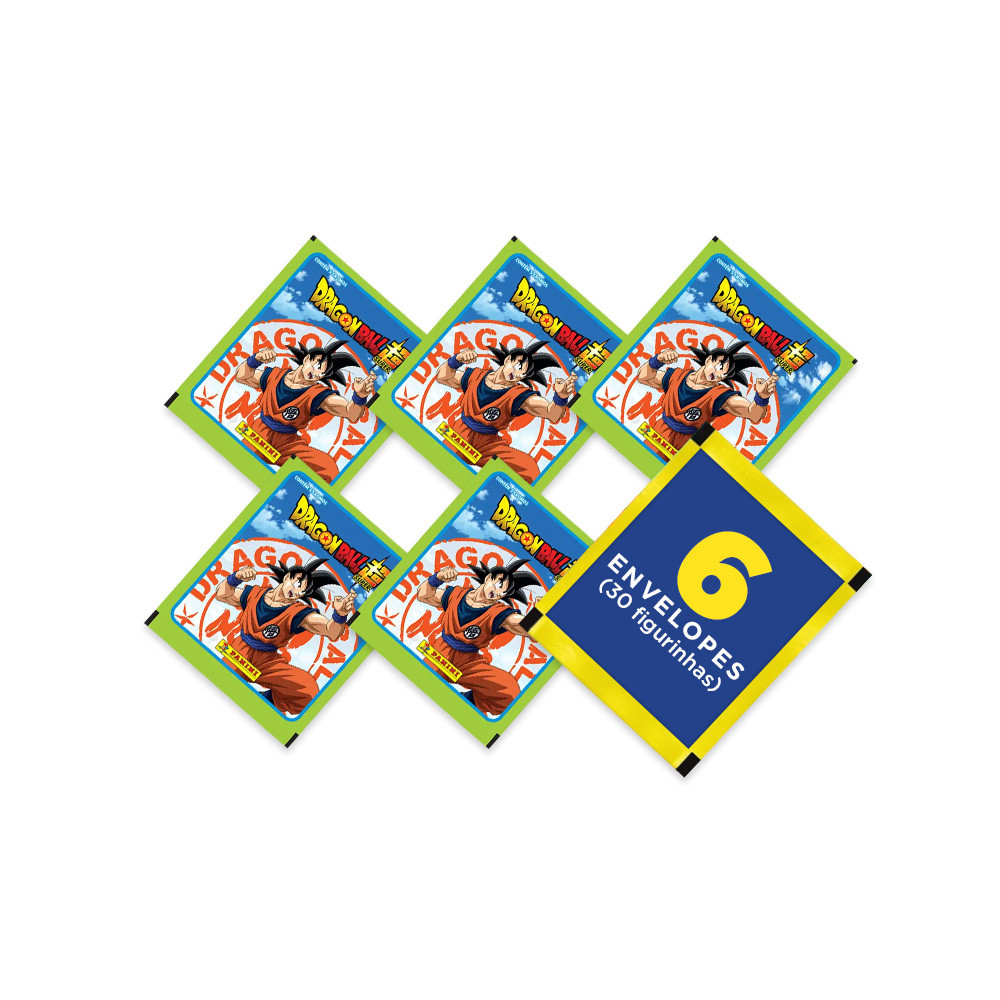 Dragon Ball Super - Contém 6 Envelopes (30 Figurinhas) - Novo - Editora Panini