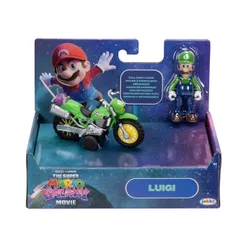 Moto Com Boneco Do Luigi de 6cm - Super Mario Filme