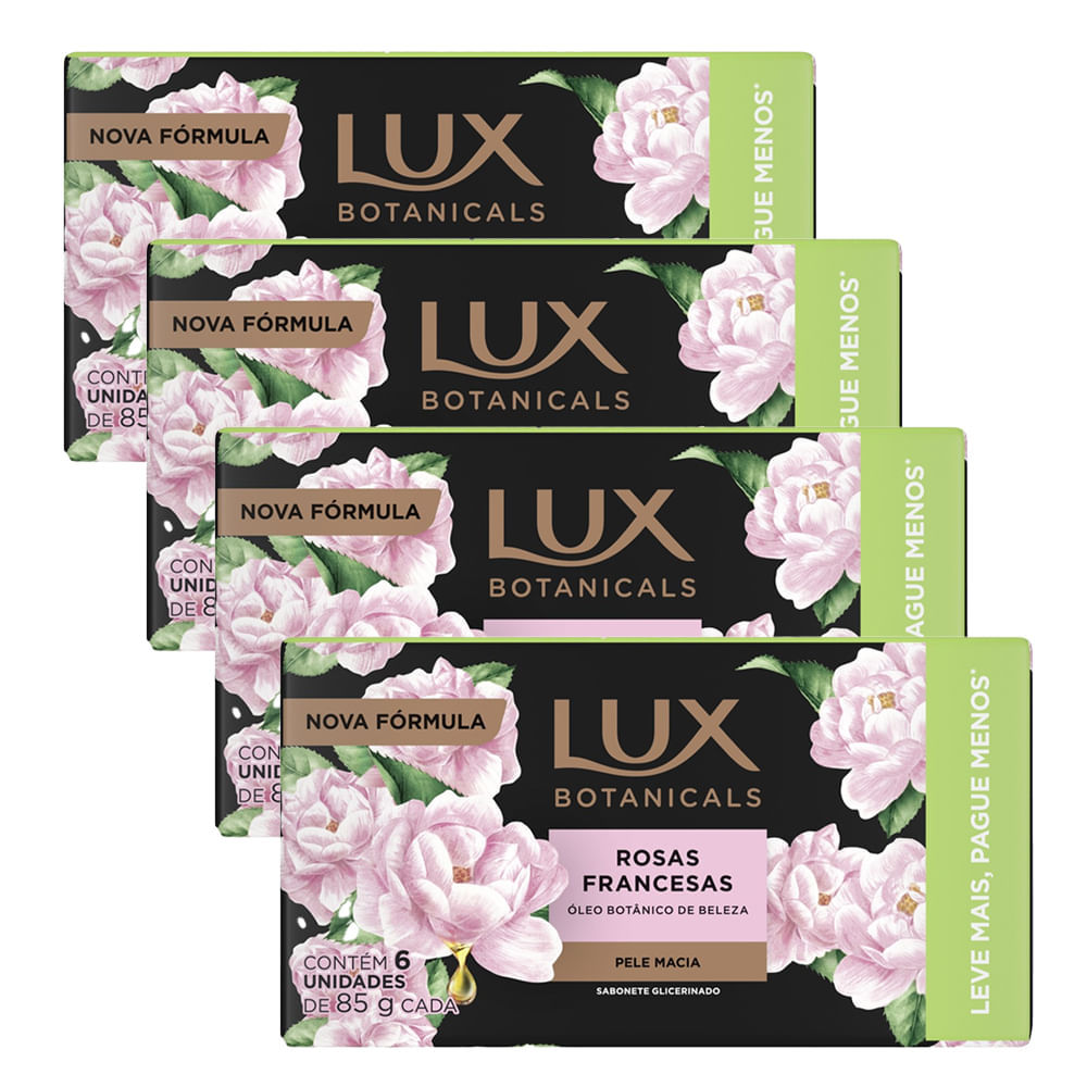 Kit Sabonete Em Barra Lux Botanicals Rosas Francesas - 24 Unidades 85g em Oferta na Shopee