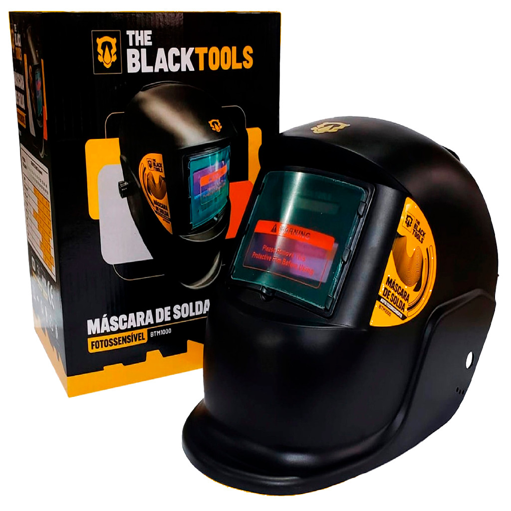 Mascara De Solda Automatica Eletronica Auto Escurecimento Preto Liso em Oferta na Shopee