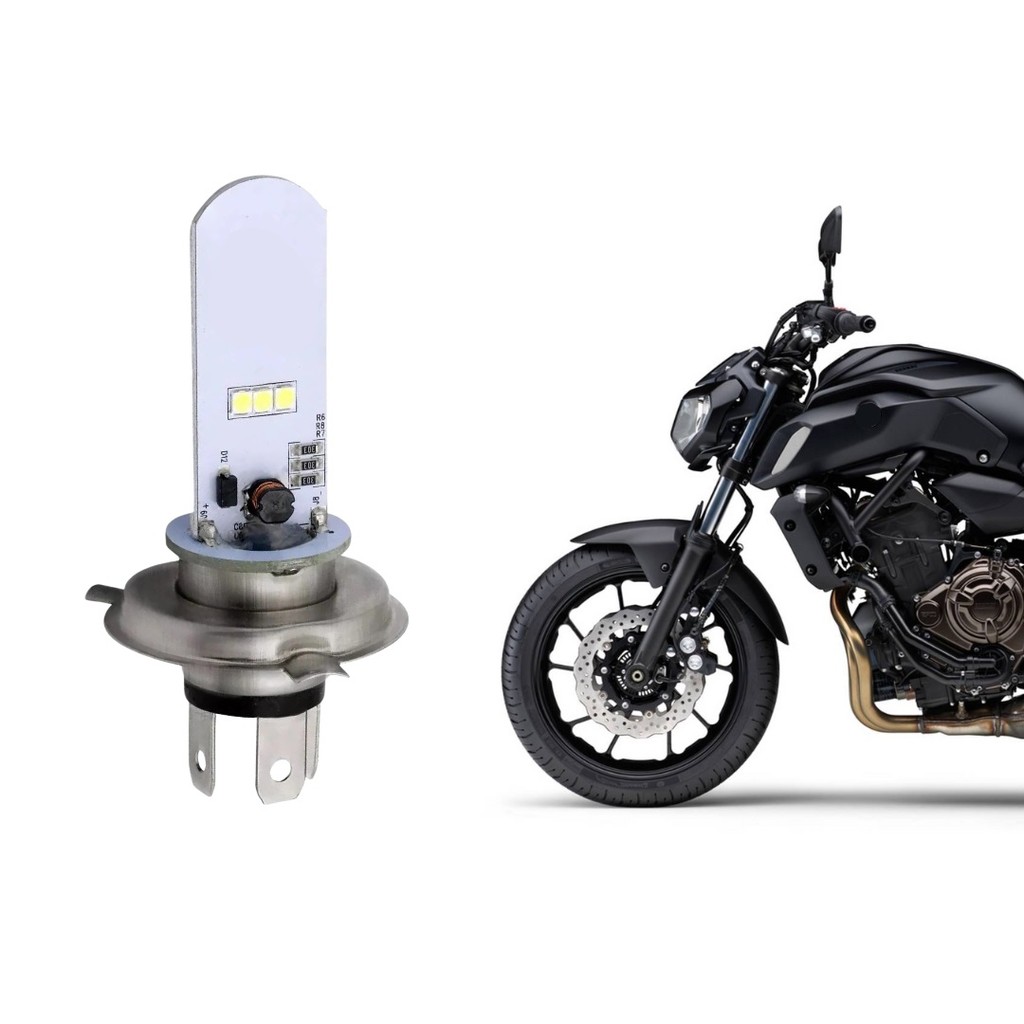 Lâmpada Farol Super Led Moto Yamaha MT 07 H4 6500K