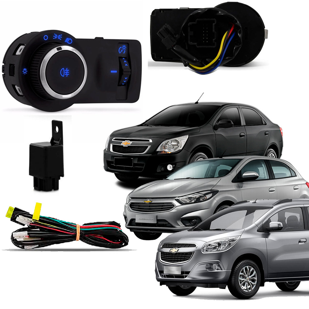 Botão + Chicote Farol Milha Onix/prisma Com Rele Fusível em Oferta na Shopee