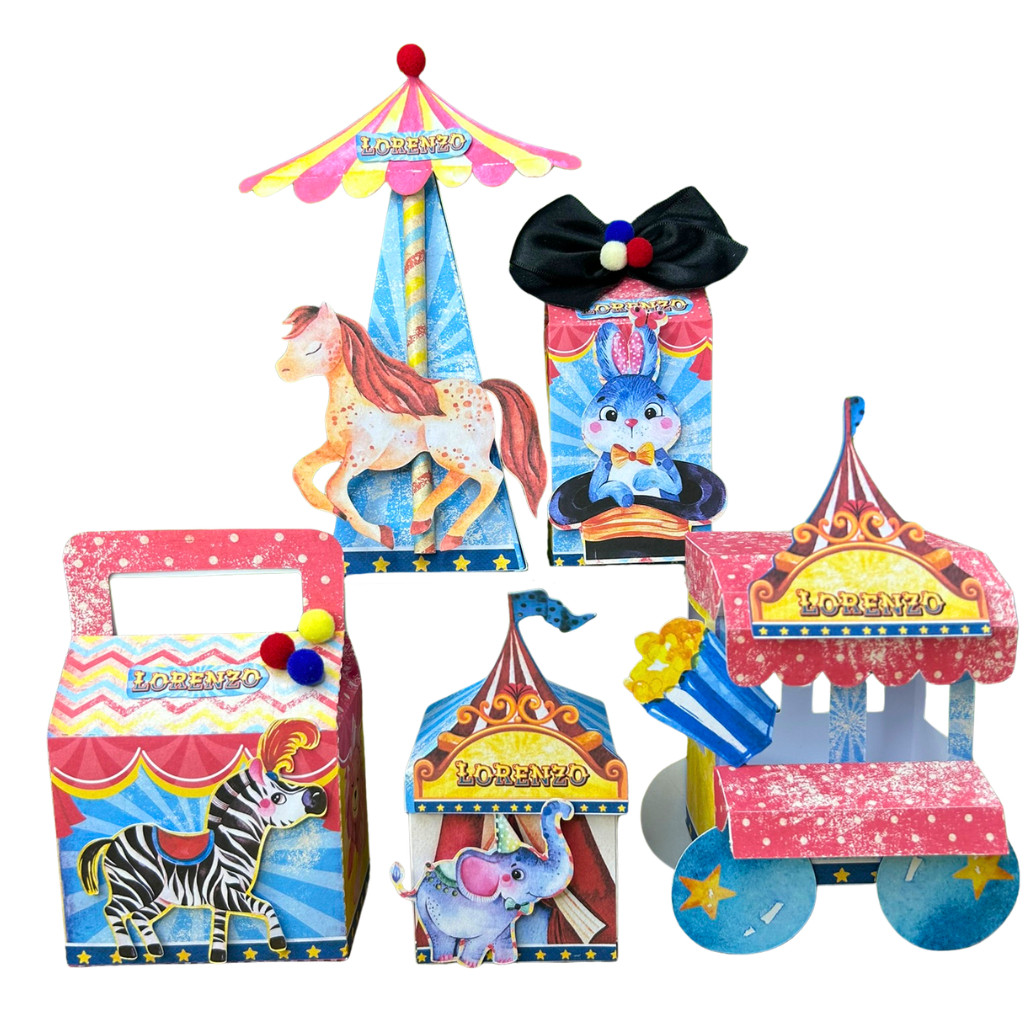 Kit Festa Caixinha Circo Aniversário 40 Unidades em Oferta na Shopee