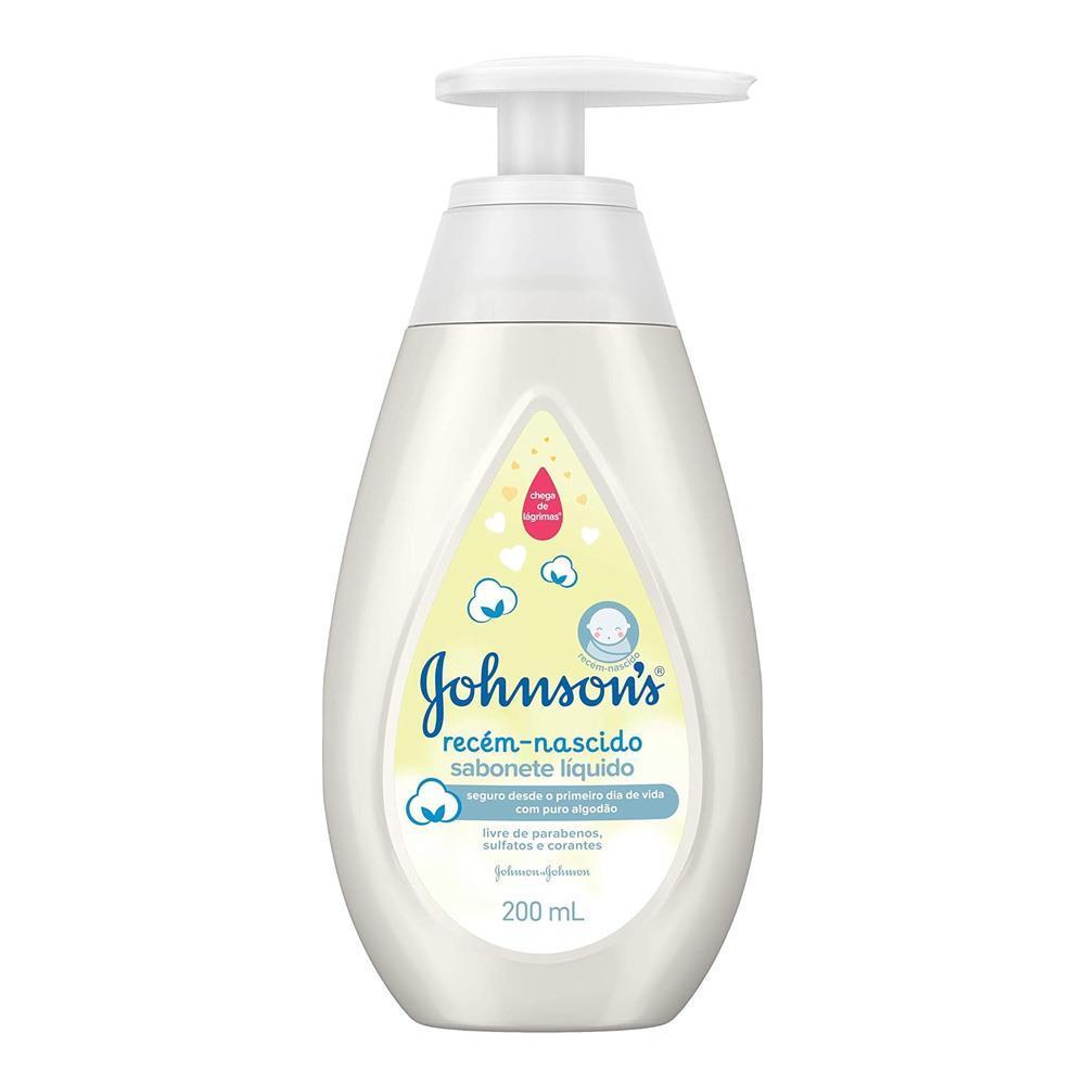 JOHNSON'S SABONETE LÍQUIDO RECÉM-NASCIDO COM 200ML