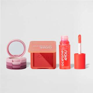 Kit Trio de Sombras + Blush Cremoso Coral + Mini Lip Oil 4you (3 Produtos) em Oferta na Shopee