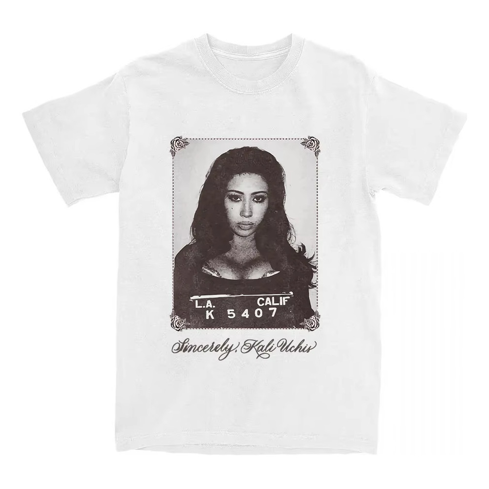 Camiseta  098 Unissex Estampa Kali Uchis, camiseta casual de verão, Alta Qualidade, Promoção Envio Rápido