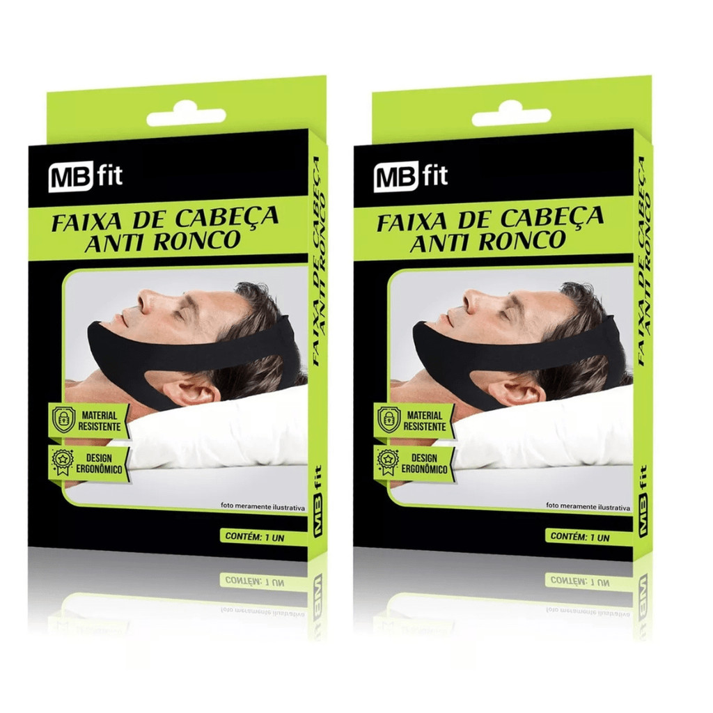 Kit 2 anti ronco neoprene 3 pontas ajustável neoprene durma melhor faixa cinta queixo em Oferta na Shopee