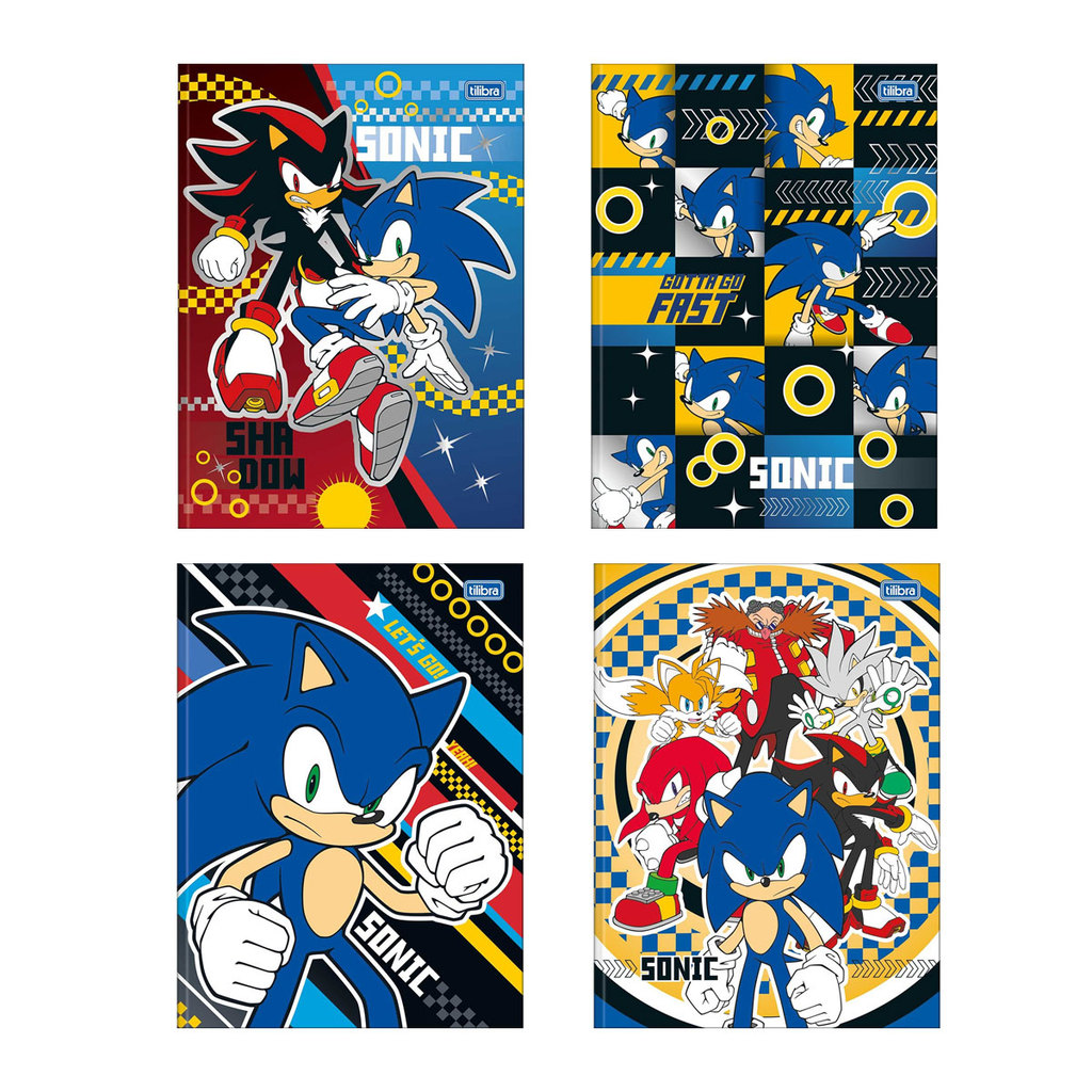 Caderno brochurão capa dura universitário 1x1 80 folhas Sonic Tilibra