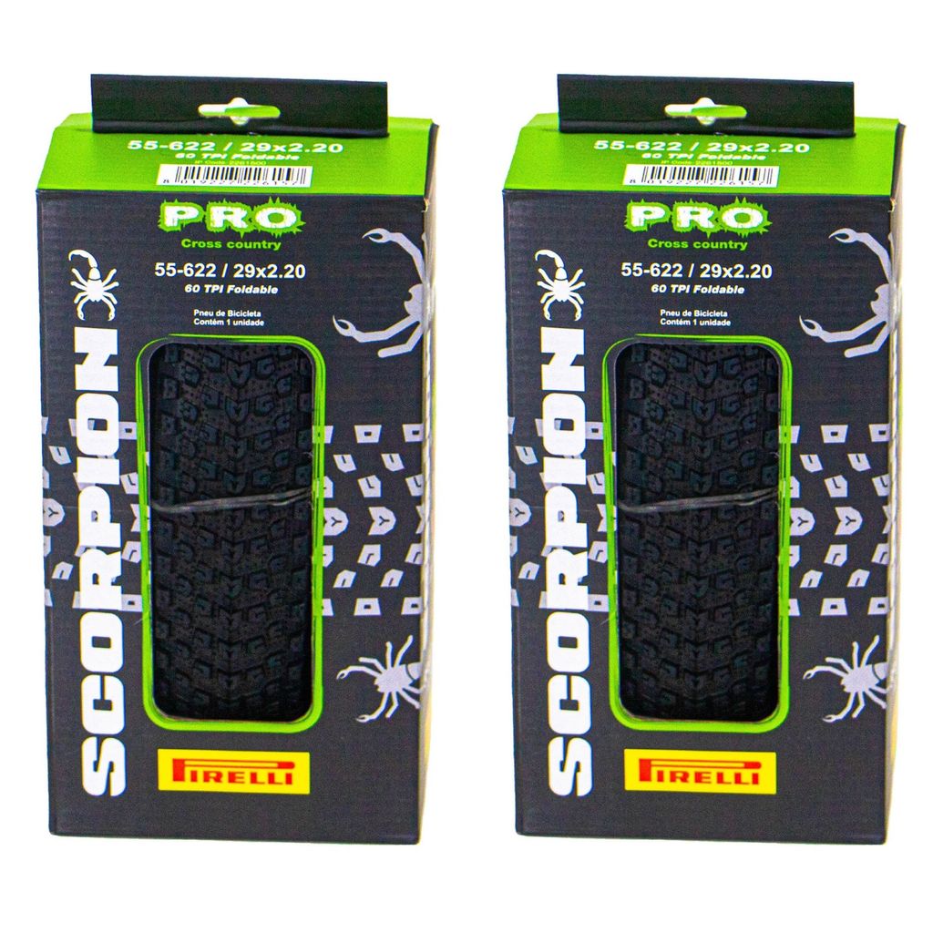 Par de Pneu Mtb Pirelli Scorpion Pro 29 x 2.20 Kevlar Preto em Oferta na Shopee