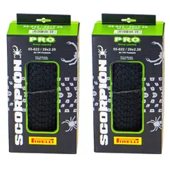 Par de Pneu Mtb Pirelli Scorpion Pro 29 x 2.20 Kevlar Preto