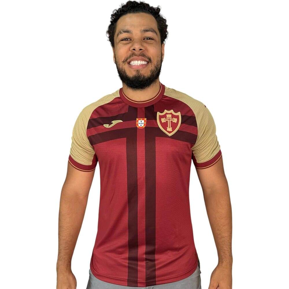 Camisa Portuguesa III Joma Jogador 2025 Vermelho Escuro em Oferta na Shopee