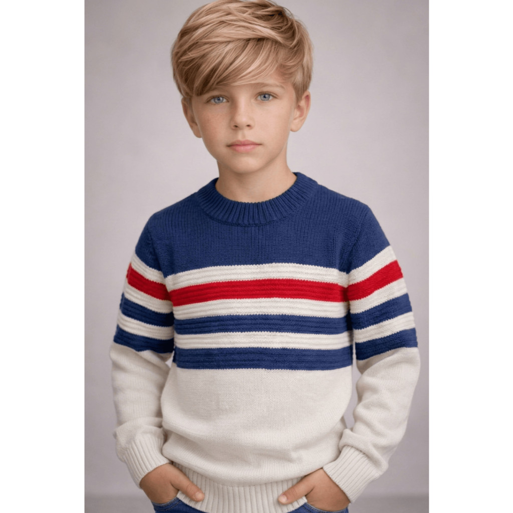 Suéter Infantil Tricot Menino Casaco Infantil Blusa de Frio Menino