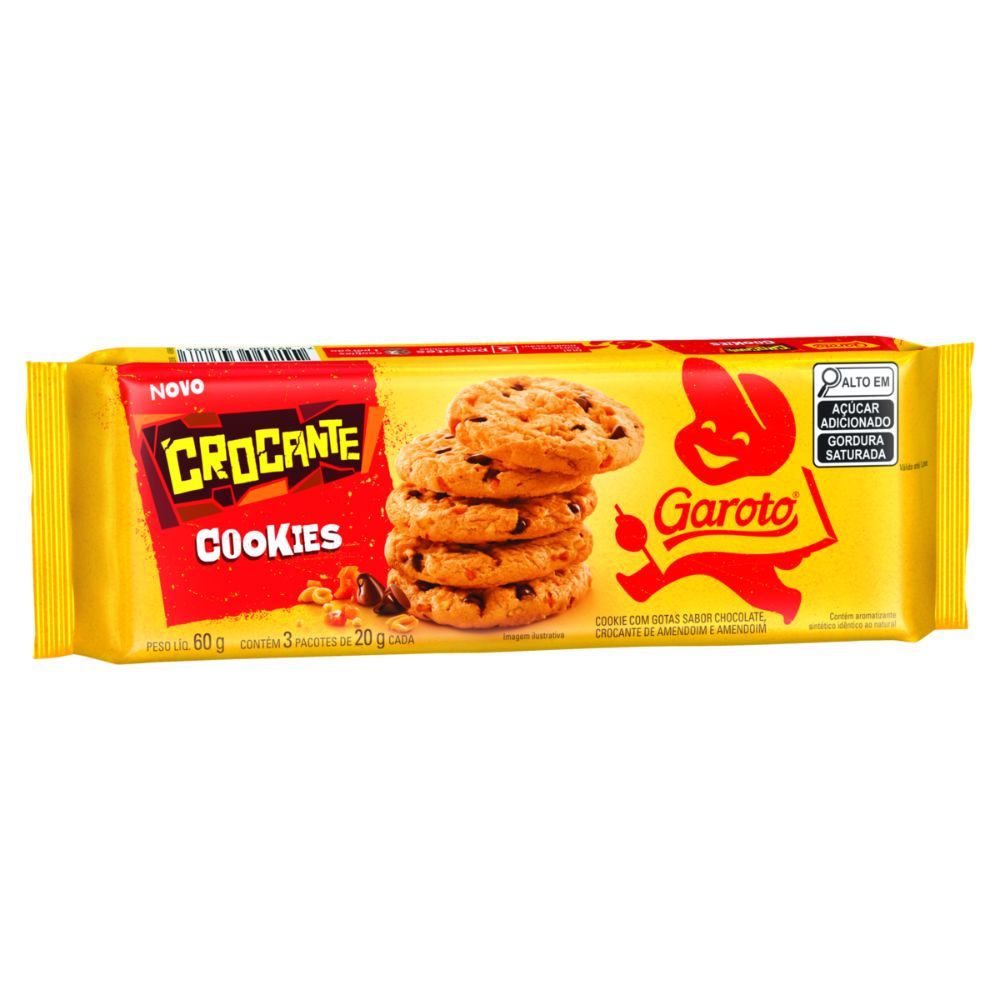 Cookies Garoto Crocrante 60g em Oferta na Shopee
