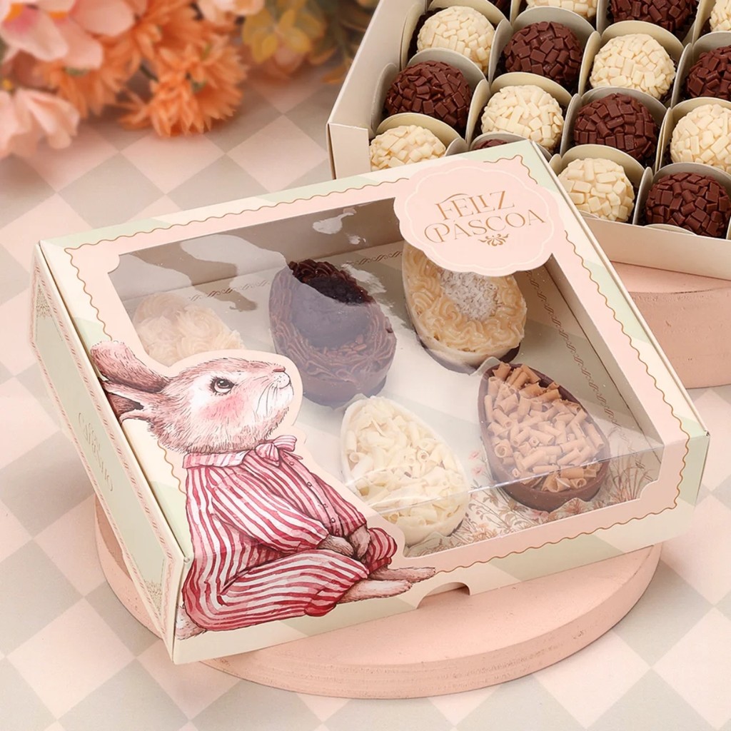 30 CAIXA DEGUSTAÇÃO P/ 6 MINI OVOS 50G OU 20 DOCES RECORDAR 5500 ( PASCOA JANGO 2026 ) em Oferta na Shopee