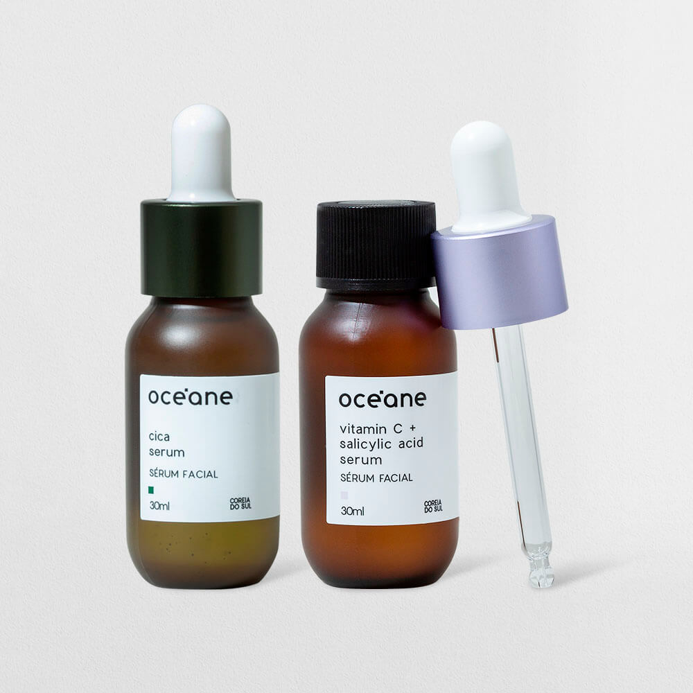 Kit Sérum de Cica + Sérum de Vitamina C e Ácido Salicílico (2 Produtos) em Oferta na Shopee