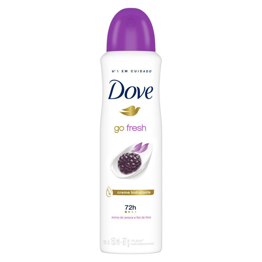 Desodorante Aerosol Dove Go Fresh Amora e Flor De Lótus 89g/150ml em Oferta na Shopee