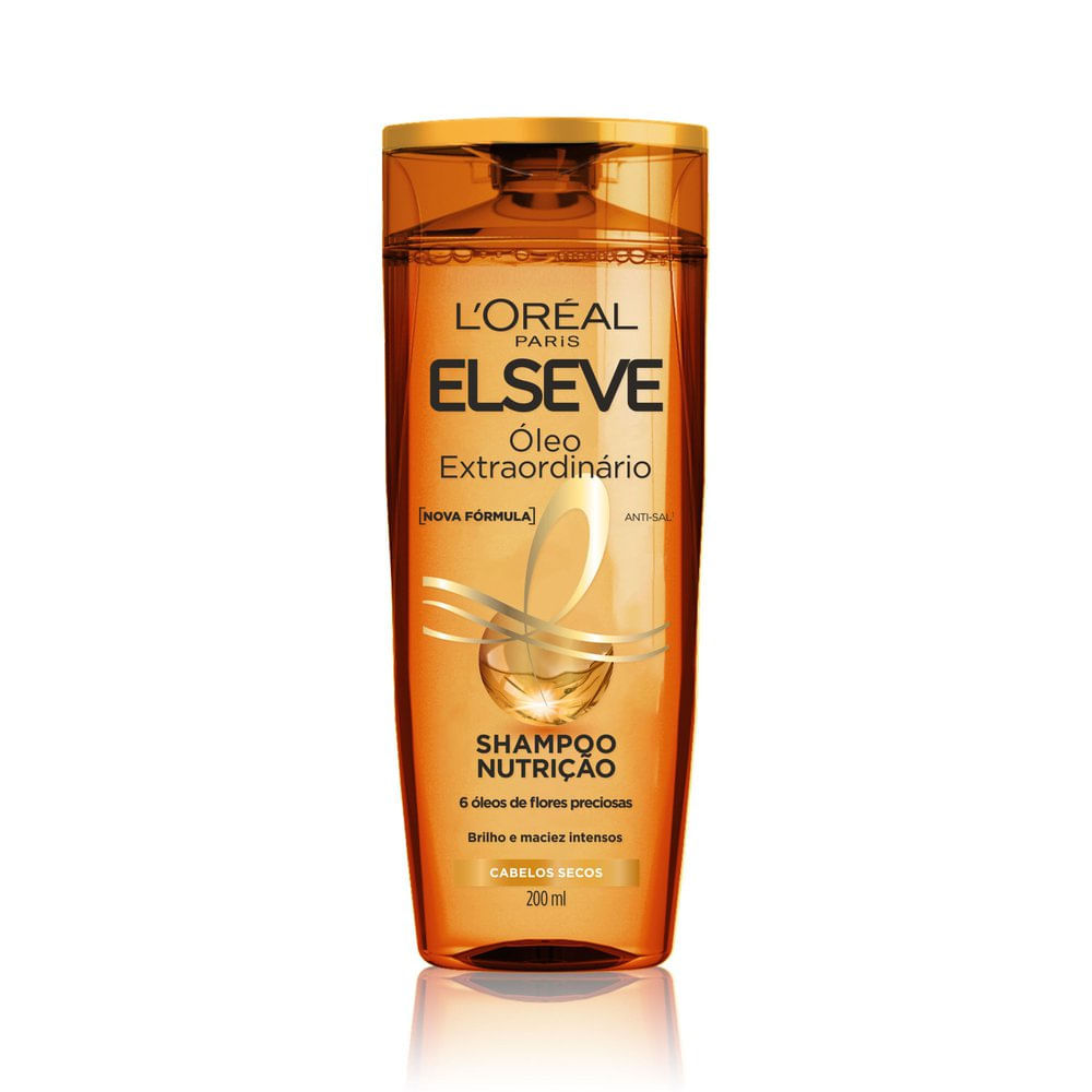 Shampoo Elseve Óleo Extraordinário Nutrição 200ml em Oferta na Shopee