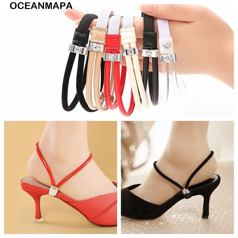 Cadarços De Salto Alto OCEANMAPA , Tiras Antiderrapantes , Alças Fixas Removíveis De Fixação Elásticas , Casuais