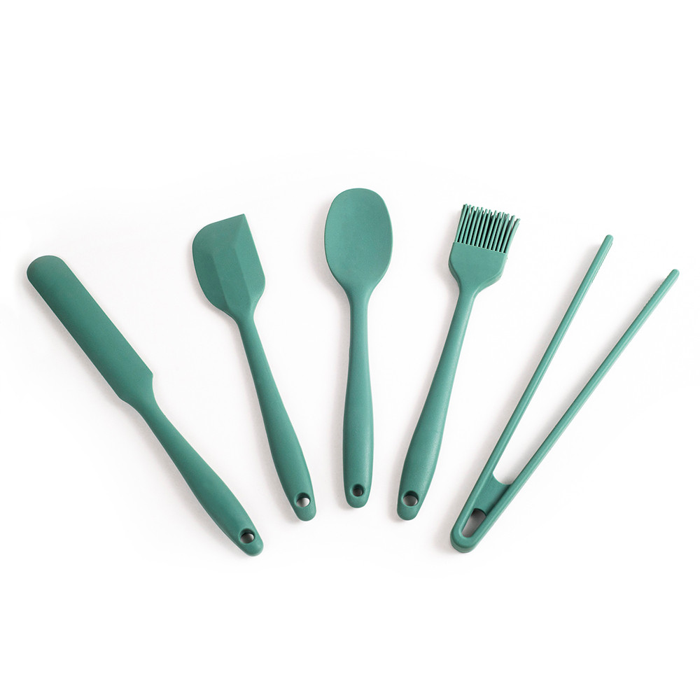 Kit de Utensílios de Silicone com 5 Peças Verde Esc - Oikos