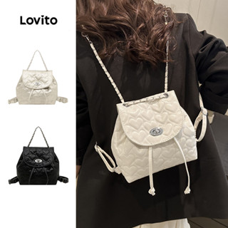 Lovito Mochila Feminina Casual Acolchoada Para Faculdade LFA110108 em Oferta na Shopee