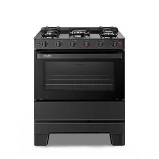 Fogão Esmaltec Ideal Super 5 Bocas Preto Mesa de Vidro Bivolt F5VAP em Oferta na Shopee