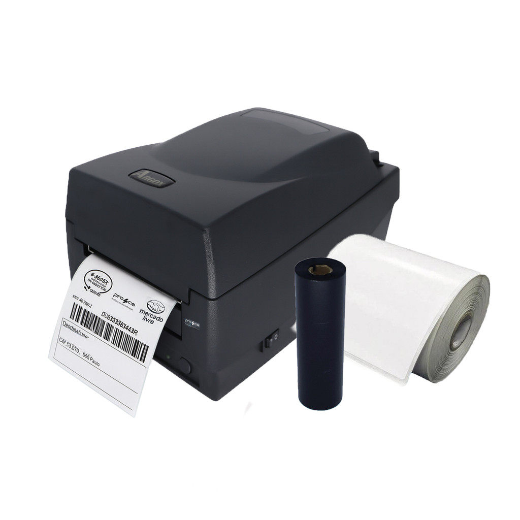 Impressora Argox OS-214 Preta com Ribbon e Etiqueta em Oferta na Shopee
