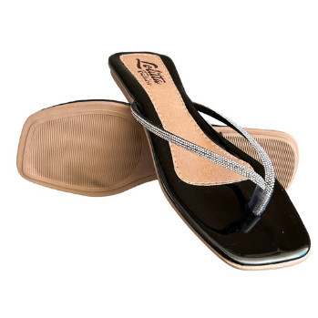RASTEIRINHA CHINELO RASTEIRA Sandália feminina Rasteira Confortável barata promoção 2 TIRA STRASS