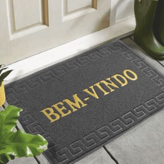 Tapete Capacho Bem Vindo 60x120cm Liso Emborrachado Para Porta Entrada Top Li Original
