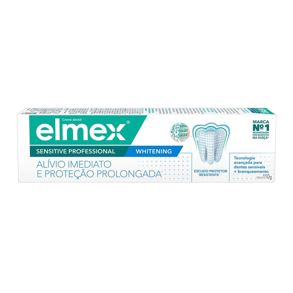 Creme Dental Elmex Sensitive Profissional Whitening 110g em Oferta na Shopee