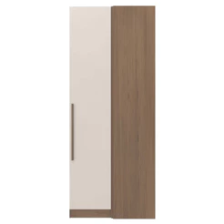 Armário Modulado de Canto Lugano com 1 Porta e 2 Prateleiras Casal Bartira